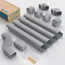 Mini Split Line Set Cover with Flexible Duct, 3" 15.5Ft, Gray