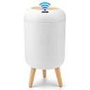 Pukomc Smart Sensor Wastebasket, Convenient and Hygienic Easy to Use, Technology Sensor Waterproof Wastebasket Plastic Trash can for Kitchen, Bathroom, Bedroom, Living Room, Office and Outdoor