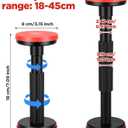2PCS Adjustable Telescopic Support Poles Cabinet Brackets Supports up to 440 lbs Bracket Dust Barrier Poles 7"-17.7" Heavy-Duty Nylon Undermount Sink Rods for Bathroom Vanity Furniture Sofa