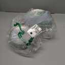 Rubtlamp 100Pcs Clear Gold Plastic Plates, Disposable Plates With Gold Rim, Heavy-duty Party Platos, Hammered Plastic Plates Include 50 Clear Dessert Plates, 50 Dinner Plates for Party