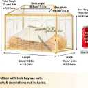 NCYP Glass Cards Box with Slot and Lock for Wedding - 12.6" x 5.9" x 9" Geometric Vintage Envelops Wishwell Card Holder - Tabletop Reception, Birthday Party Decor, Gold (Glass Box Only)