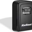 Kwikset Wall Mount Key Storage Lock Box, Combination, 3-9/16", Black