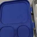 Howeemo Stainless Steel Bento Box Kids, Leak Proof Metal Bento Lunch Box, 3 Compartments 304 Stainless Steel Bento Lunch Containers for School and Office, BPA-Free(Blue)