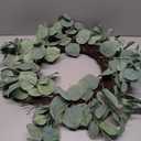 Eucalyptus Wreaths for Front Door 22", Handmade Green Leaves Wreath for Summer, Spring and All Seasons, Greenery Floral Wreath for Wall and Outside