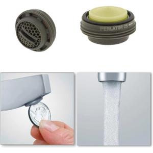 Slim Coin Slot Faucet Aerator Perlator Hidden Aerated Stream flow Rates for Kitchen Bathroom (Yellow 2.2 gpm, Junior Male)