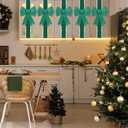 Daifunli 16 Pcs Velvet Christmas DIY Cabinet Ribbons Bows Large Christmas Door Kitchen Ribbon Cabinet Bows with 27 Meter Velvet Ribbons for DIY Xmas Holidays Kitchen Party Decorations(Green)