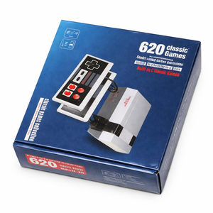 Retro Game Console with 300+ Classic Games Built-in, Includes 2 Wired Controllers for TV & Family Entertainment