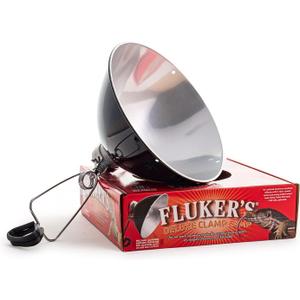 Fluker's Repta-Clamp Lamp, Heavy Duty Clamp Light For Reptile Tanks and Terrariums, UL/CUL Approved, Great for Reptile Basking, 250-Watt Maximum with On/Off Switch, 10"