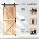 6 FT Sliding Barn Door Track and Handle Hardware Kit, Straight Pulley,Slide Smoothly Quietly,Easy Install (6FT Track Kit for 30"~36" Wide Single Door)