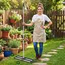 SporGain Lawn Leveling Rake 40"x10", Lawn Leveler with Aluminum Rollers