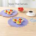 Restaurantware-Pastry Tek 6 x 6 Inch Lace Doilies, 4,000 Decorative Tableware Placemats - Disposable, Round, White Paper Table Doilies, for Birthdays, Or Weddings, Table Decor