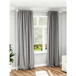 ALLZONE Tension Curtain Rods for Windows, Adjustable 31 to 83 Inch Wide, Freestanding Curtain Rods No Drilling, Apartment Renter Friendly, Heavy Duty, for Room Divider, Doorway, 63 to 130Inch Height (White)