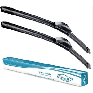 VTOGOI OEM Quality 24''+16'' Windshield Wiper Blades,Premium All-Seasons J-Hook Replacement Wiper Blades (2 Pack)