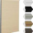 MYshade Cordless Blackout Window Blinds & Shades Pull Down Room Darkening Window Shades Light Blocking Honeycomb Cellular Shade for Indoor Windows Easy to Install 70 inch Wide, H72 Beige Blinds