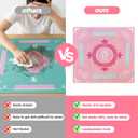 Mahjong Mat for Table Waterproof Anti-Wrinkle Game Mat with Beginner Rules Dice Storage Bag Complete Set for Quality Focused Players Fade Resistant Quiet Mat for Mahjong Poker Board Games, Pink