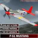 LEAMBE 4 Channel RC Plane, Ready to Fly Aerobatic Aircraft, Easy Control for Beginners, P51 Mustang RC Airplane Best Gift for Adults