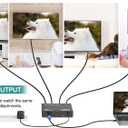 MT-ViKI HDMI Splitter 1 in 4 Out, 4K 30Hz Powered HDMI Distributor for 4 Monitors, Supports 3D & HDCP 1.4, Mirror Only, Compatible with Gaming Consoles, Streaming Sticks & PCs, with Power Adapter