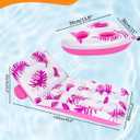 Pool Floats Adult Heavy Duty Inflatable Pool Lounger with Adjustable Backrest Cup Holder Floating Pool Tanning Rafts Water Floaty Lounge Lake Beach Party Games