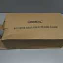 HOMEAL Booster Seat for Kitchen Chair - Toddler Booster Seat for Dining Table - Dining Seat with Adjustable Straps - Non-Slip Base & Breathable Fabric - Dark Gray