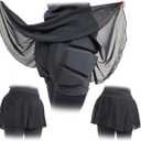 Padded Skating Shorts Protective Crash Pants Built-in Mash Skirt Covering Tailbone Hip Butt Pad (Large)