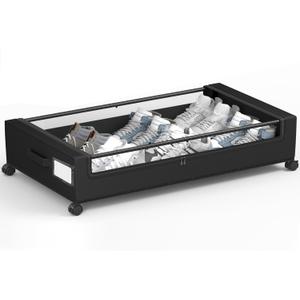 Under Bed Storage, Underbed Storage With Wheels, Under The Bed Storage for Clothes, Blankets, Shoes... (Black, 1 Pack)