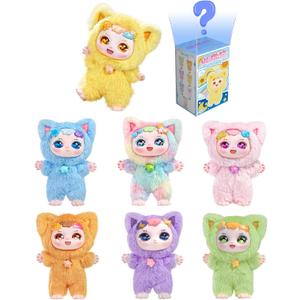 Vinyl Plush Blind Box Figures, Kawaii Blind Box Plush Doll, DumiaUla Weather Series Mystery Box Collectible Toys, Cute Action Figures for Gift Home Backpack Decor, Single Box (1 of 7 Styles)