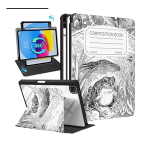 for iPad Air 11 inch Case, Air 5th/4th Generation 10.9, Pro 11'' Case Women Girls for Apple Pencil Holder Cute Frog Rotating Folio Cover for iPad Air 11 2024 (M2), 10.9 2022 2020, Pro 11