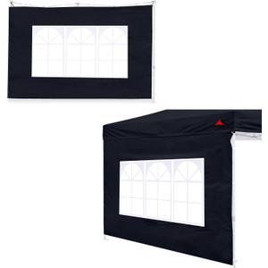 SCOCANOPY SideWall with Window for 12x12 Canopy Frame, 2 Pack SunWall Only,Black