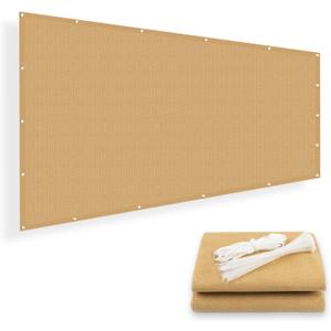 SUNNY GUARD Shade Cloth 6x8 FT Sun Shade Screen Fabric Shade Cover Tarp with Grommets for Pergola Backyard Garden, Sand
