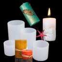 2  Pack Round Candle Resin & Chocolate Silicone Mold - 3D Cylinder & Handmade Candle & Soap Mold