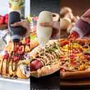 3 Hole Squeeze Bottles for Sauces Plastic Condiment Squeeze Bottles Ketchup Dispenser Salad Dressing Container Squirt Kitchen Squeeze Bottles for Oil BBQ Paint Pancake Art 3 Pcs 13oz/380ML