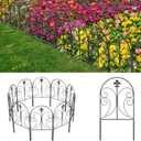 Decorative Garden Fence 19 Pack, 24in(H) x 20ft(L) Animal Barrier Fence, Rustproof Metal Fencing for Yard, Dog Rabbits Wire Section Garden Edging Border for Yard Patio Garden, Arched