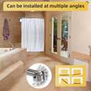 Curved Shower Curtain Rod, 42-72 inches (2-Pack) Extra Wide Round Shower Curtain Rod Adjustable, Rust Proof Curved Shower Rod for Bathroom, Premium Stainless Steel, Need to Drill Silver