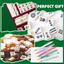 Set of 5 Mahjong Pens Funny Mahjong Gifts for Women Mah Jong Ballpoint Pens for Mah Jong Lovers Office Home Birthday (Classic)