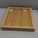 Bamboo Expandable Kitchen Drawer Organizer, 13" to 23" Adjustable Utensils and Cutlery Tray, Wood Drawer Organizer for Silverware Flatware (5 Slots Expandable)