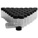 JIUWU 20ml Clear Glass Vials with Screw Caps, Pack of 36 Small Sample Bottles, Leak-Proof Empty Vials for Essential Oil, Perfume, Liquid, Lab, Spice