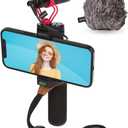 Movo Smartphone Vlogging Kit for iPhone with Shotgun Microphone, Grip Handle, Wrist Strap for iPhone and Android Smartphones for TIK Tok, Vlog, YouTube Starter Kit and Content Creator Kit