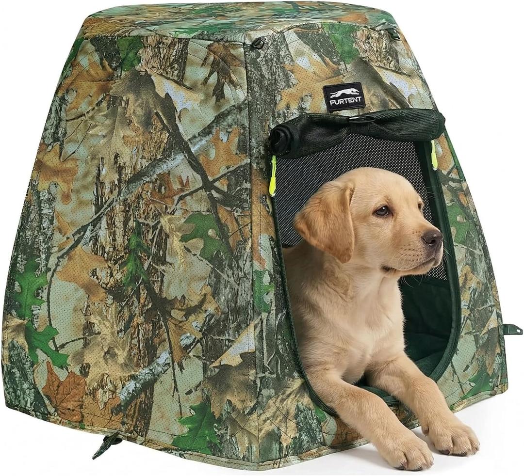 Pop Up Dog Tent Cat Tent Outdoor Indoor Breathable Dog Camping Tent Portable Travel Puppy House Foldable Pet Tent with Sunshade Cool Mesh Kennel for Dogs Cats Hiking with Ground Stakes & Washable Pad, Medium