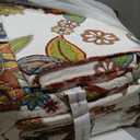 Levtex Home - Clementine Quilt Set - Full/Queen Quilt 88x92in. + Two Standard Pillow Shams 26x20in. - Floral - Orange, Yellow, Teal, Green, Blue, Red and White - Reversible - Cotton Fabric