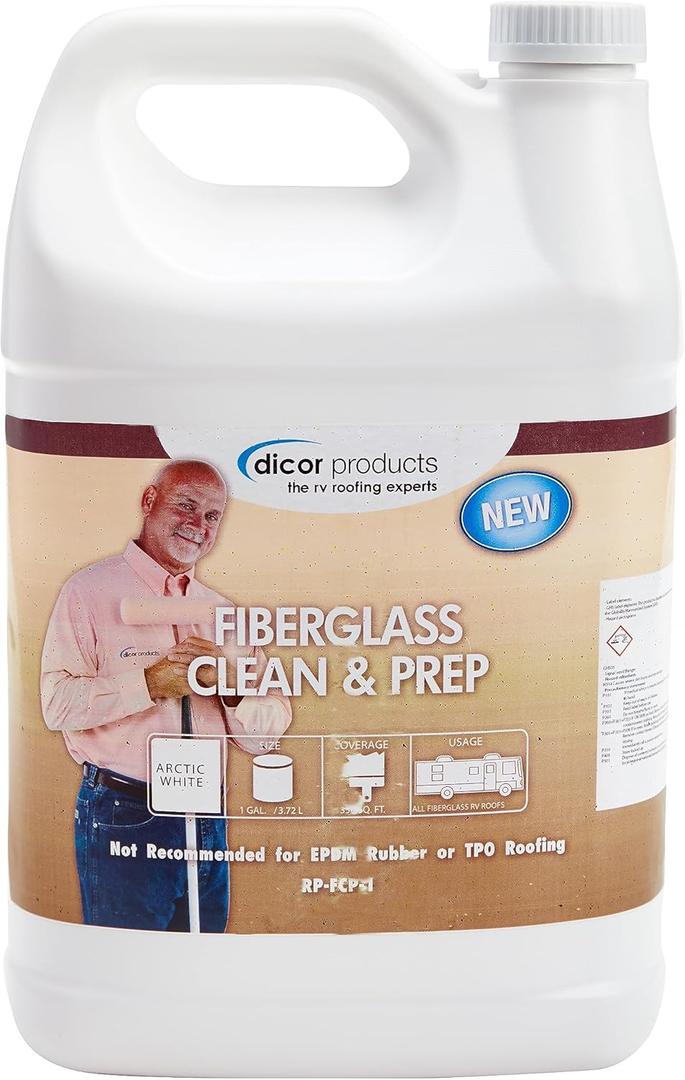 Dicor RP-FCP-1 Fiberglass Roof Coating System - 1 Gallon - Protects Against Environmental Damage