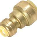 1 Pack XFITTING 1/2" X 1/4" Push Fit Coupling, Push to Connect Coupling