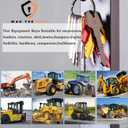 Contractors Heavy Equipment Key Set, Equipment Multi Key fit Cat Caterpillar John Deere Komatsu Volvo Bobcat Kubota JCB JLG Kobelco Hitachi Hyster Yanmar Takeuchi Forlift Excavator Tractor Lodaer