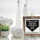 Funny Bathroom Signs, Players With Short Bats Bathroom Decor Sign, Farmhouse Toilet Decoration, Toilet shelf decoration, Wood Desk Decorative Sign