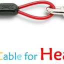 Petest 30ft Tie-Out Cable with Crimp Cover for Heavy Dogs Up to 125 Pounds Black & Red