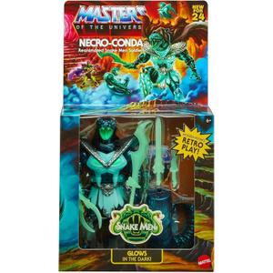 Masters of The Universe Motu Origins Necro-Conda Deluxe Snake Men Soldier Glows in The Dark