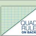 TOPS Engineering Computation Pad, 8-1/2" x 11", Glue Top, 5 x 5 Graph Rule on Back, Green Tint Paper, 3-Hole Punched, 200 Sheets (35502)