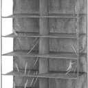 Whitmor Over The Door Shoe Shelves - 26 Sections - Crosshatch Gray