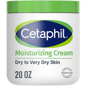 Cetaphil Face & Body Moisturizer, Hydrating Moisturizing Cream for Dry to Very Dry, Sensitive Skin, NEW 20 oz, Fragrance Free, NonComedogenic, NonGreasy