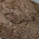 JOLLYVOGUE Calming Dog Beds Large Sized Dog, 36in Donut Washable Large Pet Bed, Anti-Slip & Anti-Anxiety Fluffy Faux Fur Round Dogs Bed, Fits up to 80 lbs Pets (Coffee)