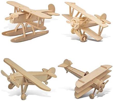 Puzzled Water Plane 3-D Puzzle Wood Craft Construction Kit, 27 Pieces